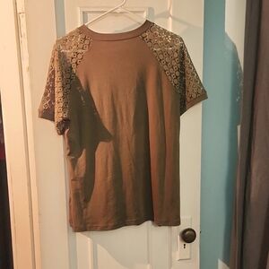 Lace Top Forest Green NWOT